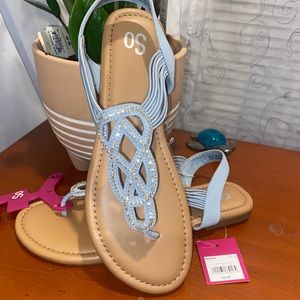 SO sparkly sling back sandals 7/8